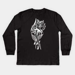 Rose And Dagger Kids Long Sleeve T-Shirt